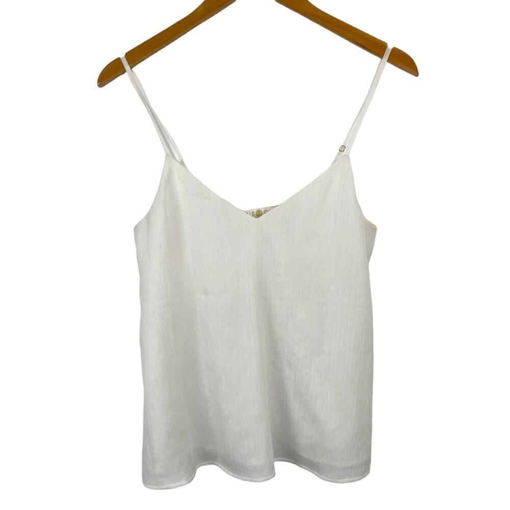 Marie Oliver White Coastal Chiffon Sleeveless Cami Tank Top Blouse Size XXS